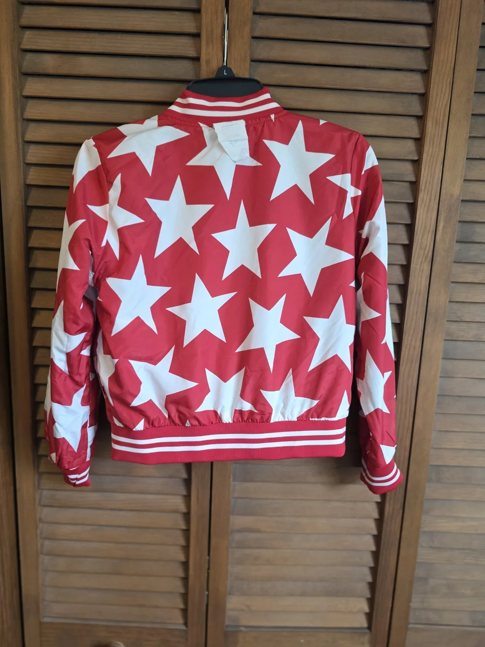 DC Comics Girls Wonder Woman Reversible Bomber Jacket Size M 7-8 Navy Red